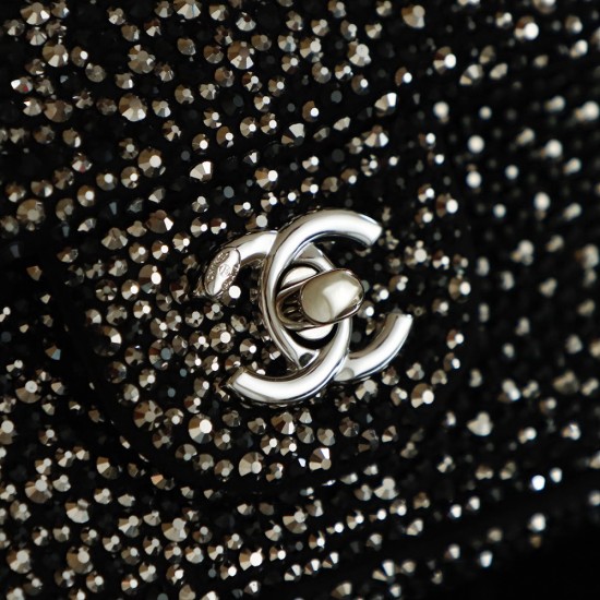 Chanel 25A Crystal Classic Flap Mini Bag | Diamond CF Evening Bag