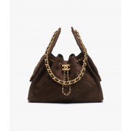 Chanel 25K Deep Brown Suede Hobo Bag | Small 25Bag
