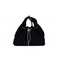 Chanel 25K Black Suede Hobo Bag | Small 25Bag