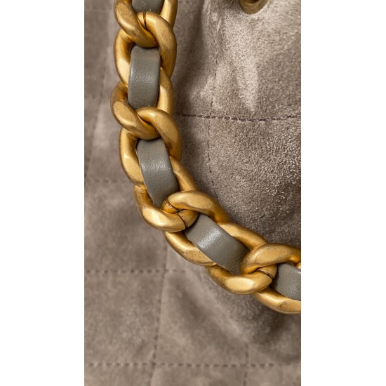 Chanel 25C Gray Suede Hobo Bag | Small 25Bag