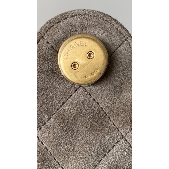 Chanel 25C Gray Suede Hobo Bag | Small 25Bag