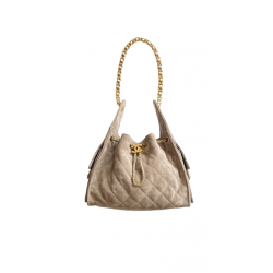 Chanel 25C Gray Suede Hobo Bag | Small 25Bag