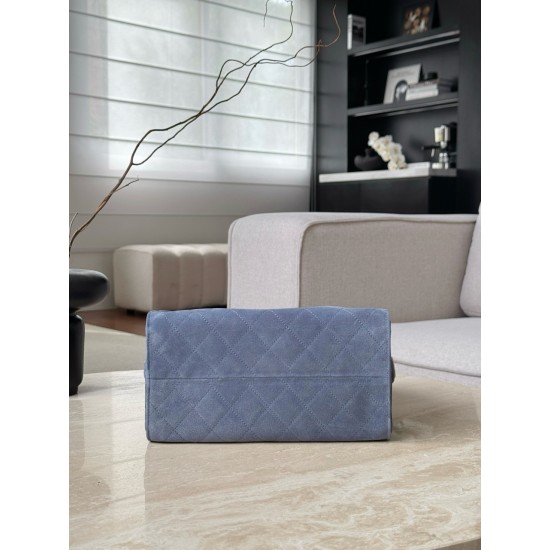 Chanel 25K Blue Suede Hobo Bag | Small 25Bag