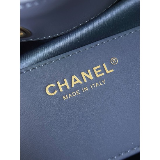 Chanel 25K Blue Suede Hobo Bag | Small 25Bag