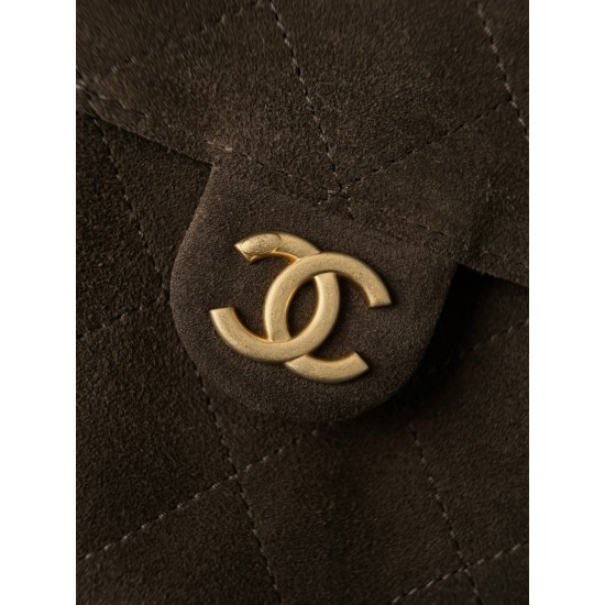 Chanel 25K Deep Brown Suede Hobo Bag | Small 25Bag