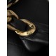 Chanel 25K Hippie Hobo Bag - Oversized Quilted Black Leather with Chunky Aged Gold Chain