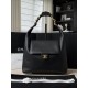 Chanel 25K Hippie Hobo Bag - Oversized Quilted Black Leather with Chunky Aged Gold Chain