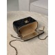 Chanel 25S Vanity Case with Double Golden Ball - Quilted Black Leather with Mirror