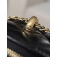 Chanel 25S Vanity Case with Double Golden Ball - Quilted Black Leather with Mirror