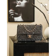 Chanel 26C Crystal Classic Flap Mini Bag | Full Crystal CF Evening Bag