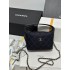 Chanel 26P Denim Box Bag – Clutch with Chain, Blue Quilted Denim