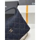 Chanel 26P Denim Box Bag – Clutch with Chain, Blue Quilted Denim