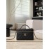 Chanel 26P Vanity Case with Chain - Braided Crystal CC "Loro Piana" Style (Black)