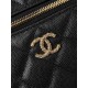 Chanel 26P Vanity Case with Chain - Braided Crystal CC "Loro Piana" Style (Black)