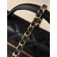 Chanel 26P Vanity Case with Chain - Braided Crystal CC "Loro Piana" Style (Black)