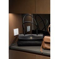 Chanel 26S Small Shopping Bag – Grained Calfskin, Black Tote (Runway Collection)