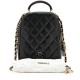 Chanel Black Quilted Caviar Mini Backpack Pale Gold Hardware