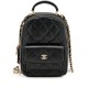 Chanel Black Quilted Caviar Mini Backpack Pale Gold Hardware Chanel Black Quilted Caviar Mini Backpack Pale Gold Hardware