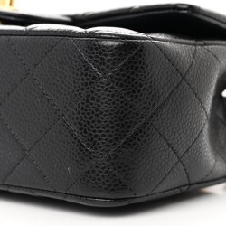 Chanel Caviar Quilted Mini Rectangular Flap｜Black｜Crossbody Bag