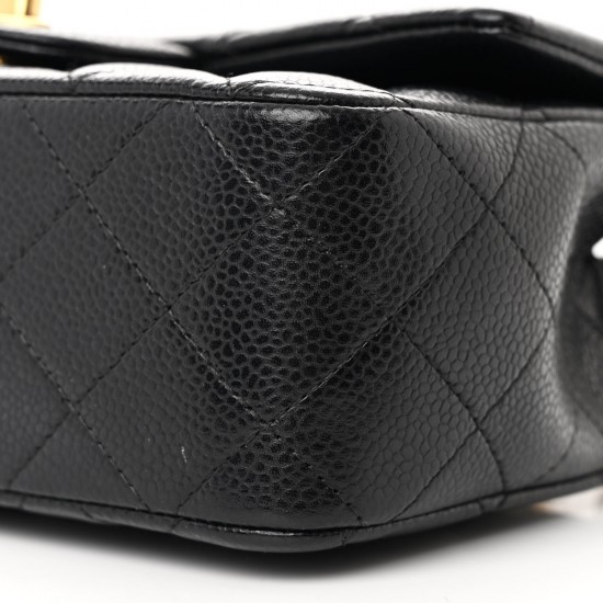 Chanel Caviar Quilted Mini Rectangular Flap｜Black｜Crossbody Bag