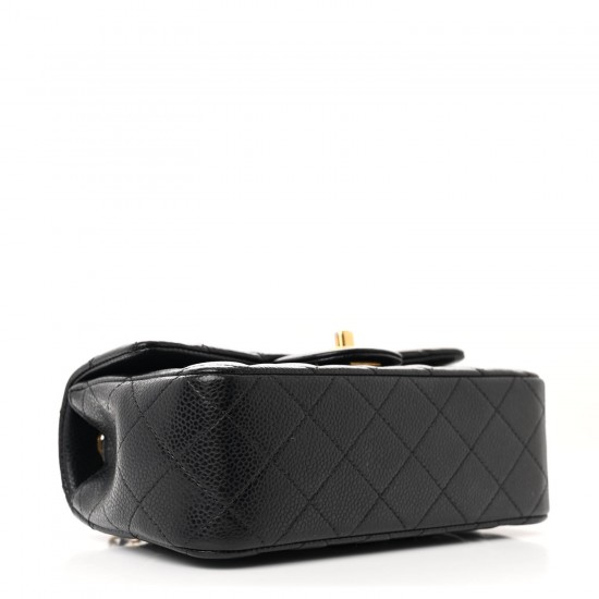 Chanel Caviar Quilted Mini Rectangular Flap｜Black｜Crossbody Bag