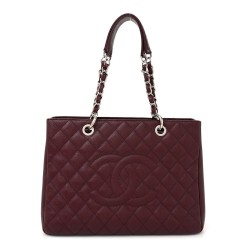 Chanel GST Dark Burgundy Caviar with Silver Hardware