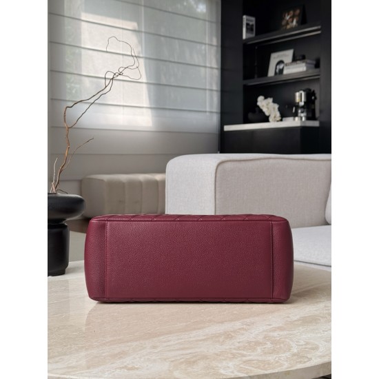 Chanel GST Dark Burgundy Caviar with Silver Hardware