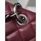 Chanel GST Dark Burgundy Caviar with Silver Hardware