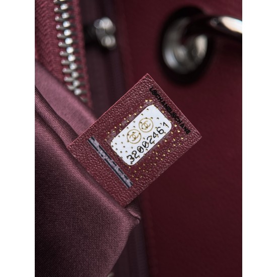 Chanel GST Dark Burgundy Caviar with Silver Hardware