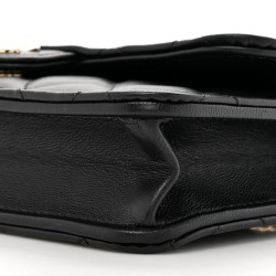 Chanel Lambskin Quilted Flap Phone Holder With Chain｜Black