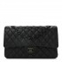 Chanel Lambskin Quilted Double Flap So Black