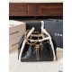 Chanel Small 25 Hobo Bag Black Suede and White Shearling Antique Gold Hardware