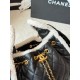 Chanel Small 25 Hobo Bag Black Suede and White Shearling Antique Gold Hardware