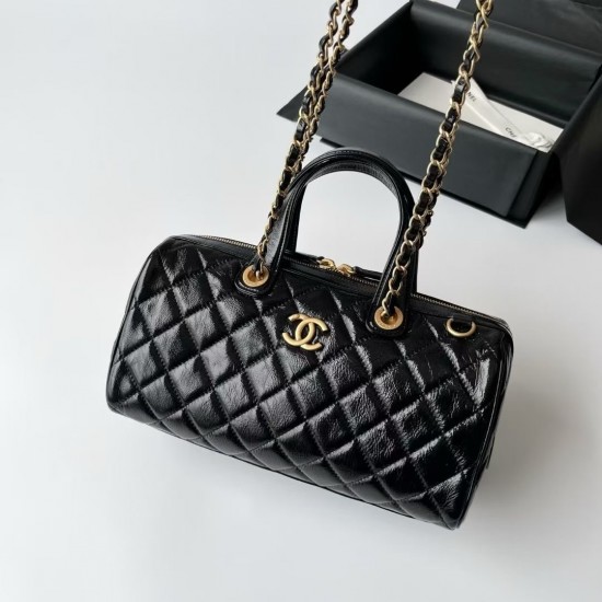 Chanel 25A Bowling Bag  – Oil-Waxed Leather | Métiers d’Art -Large