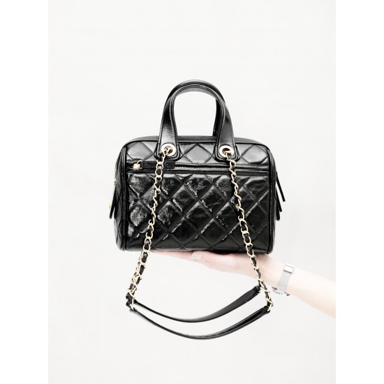 Ch@nel 25A Bowling Bag  – Oil-Waxed Leather | Métiers d’Art -Small