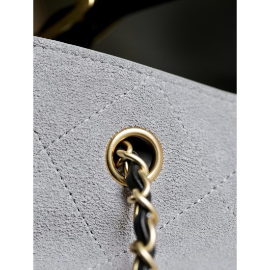 Chanel 25A Métiers d’Art Hobo Suede Bag - Grey