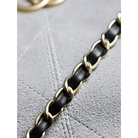 Chanel 25A Métiers d’Art Hobo Suede Bag - Grey