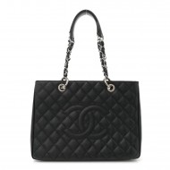 Chanel GST Black Caviar with Silver Hardware