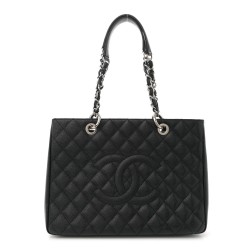 Chanel GST Black Caviar with Silver Hardware