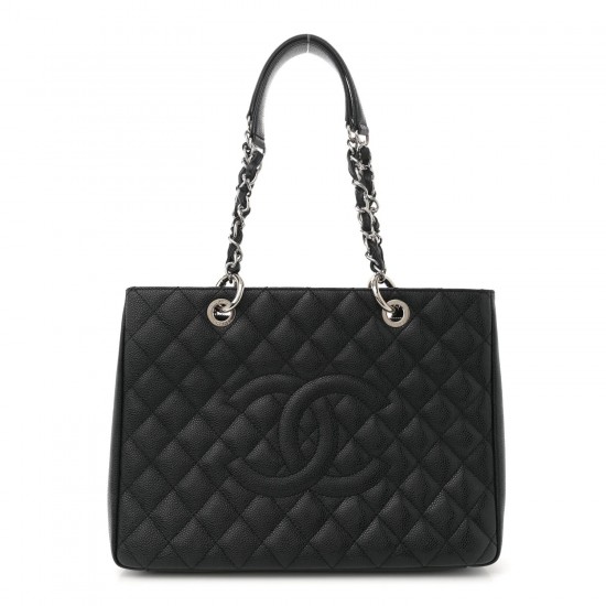 Chanel GST Black Caviar with Silver Hardware