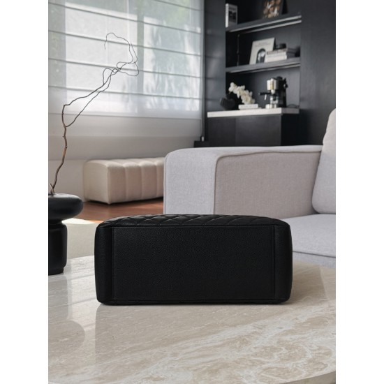 Chanel GST Black Caviar with Silver Hardware