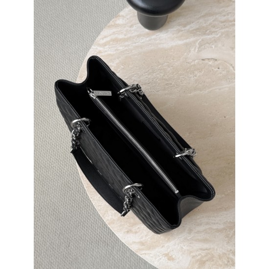Chanel GST Black Caviar with Silver Hardware