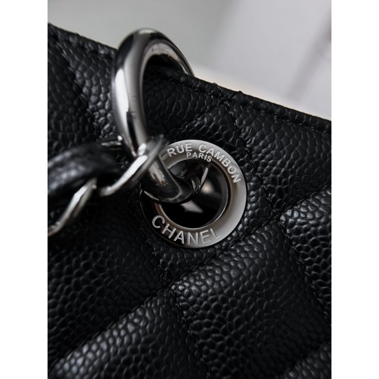 Chanel GST Black Caviar with Silver Hardware
