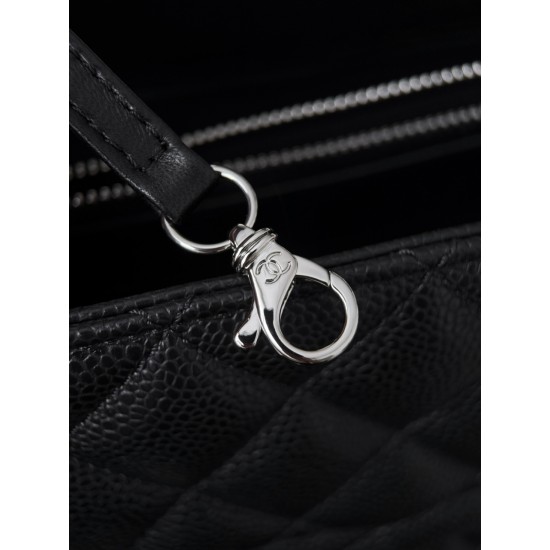 Chanel GST Black Caviar with Silver Hardware