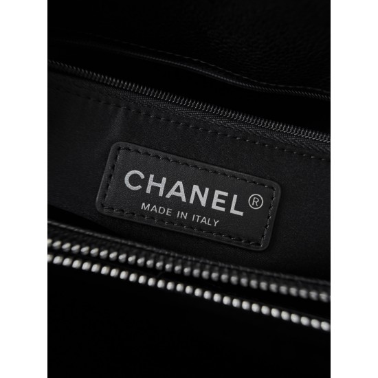 Chanel GST Black Caviar with Silver Hardware