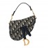 CHRISTIAN DIOR Oblique Mini Saddle Bag Blue