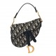 CHRISTIAN DIOR Oblique Mini Saddle Bag Blue CHRISTIAN DIOR Oblique Mini Saddle Bag Blue