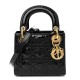  Christian Dior  Patent Cannage Mini Lady Dior Black