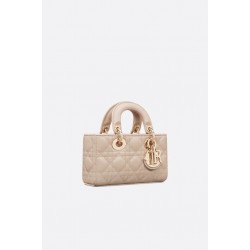 Dior Mini Lady Bag Powder Beige Cannage Lambskin