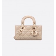 Dior Mini Lady Bag Powder Beige Cannage Lambskin